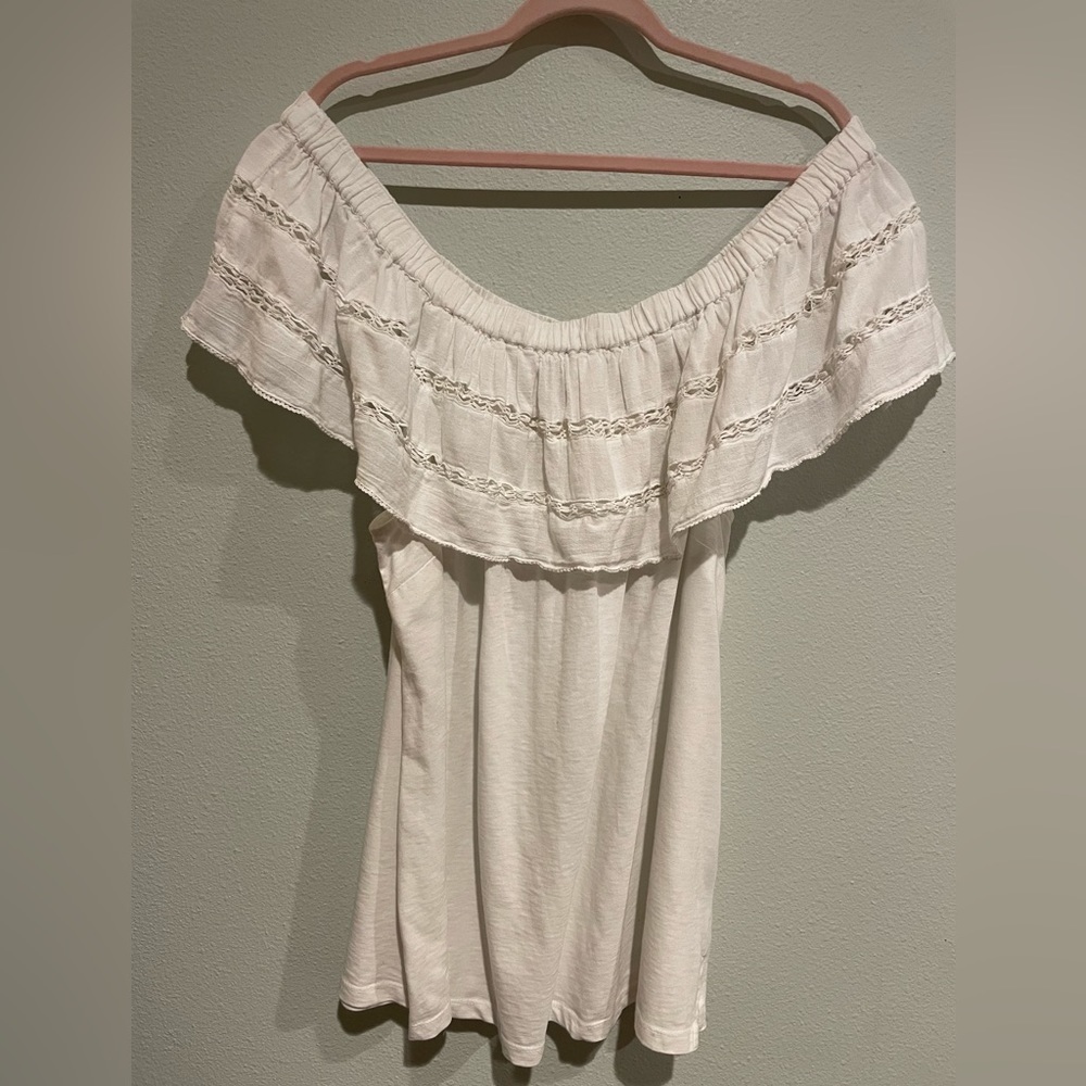 Lane Bryant white off shoulder top. size 26/28
